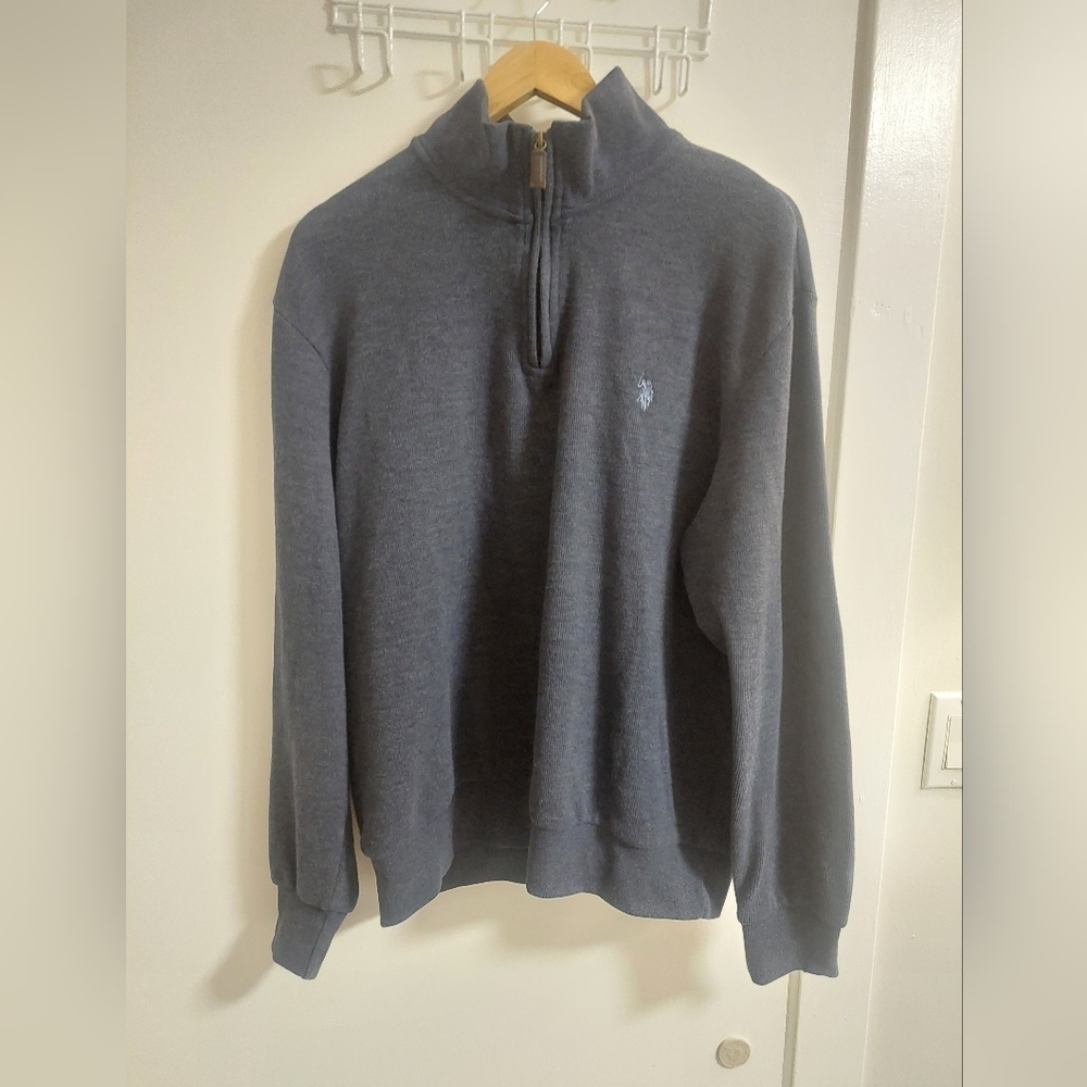 U.S. Polo Assn.Men's Navy Half-Zip Sweater - Picture 3 of 4